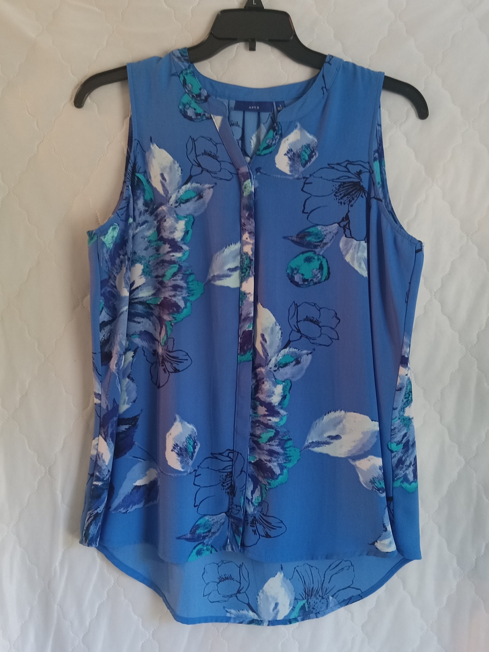 Apt. 9 Blue Floral Sleeveless Camisole